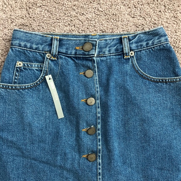Asos Denim Button Skirt Womens US 2 - Picture 3 of 8